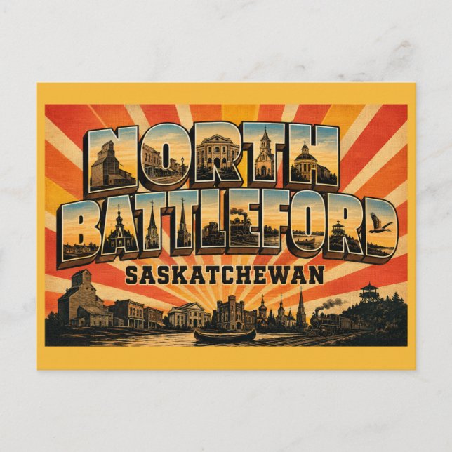 Carte Postale North Battleford Saskatchewan River City (Devant)
