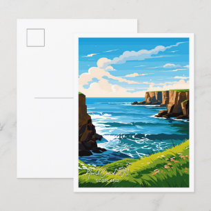Carte Postale North Coast 500 Scotland Travel Illustration