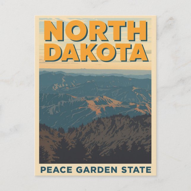 Carte Postale North Dakota Mountain View (Devant)