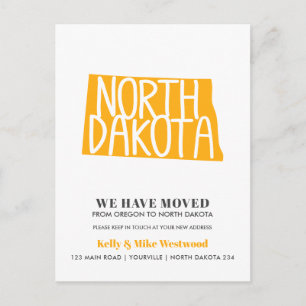 Carte Postale NORTH DAKOTA Nous avons déplacé Nouvelle adresse N