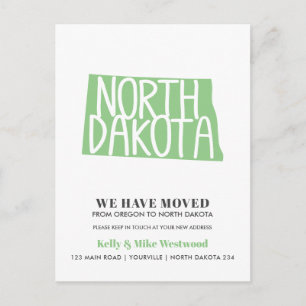 Carte Postale NORTH DAKOTA Nous avons déplacé Nouvelle adresse N