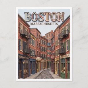 Carte Postale North End Boston Massachusetts