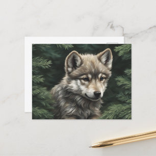 Carte postale North Woods Wolf Cub