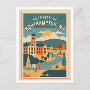 Carte Postale Northampton MA Voyage Rétro Années 1950
