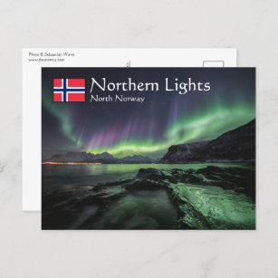 Carte Postale Northern Lights North Norvège