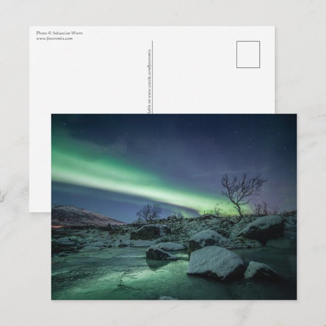 Carte Postale Northern Lights Norvège (Devant / Derrière)