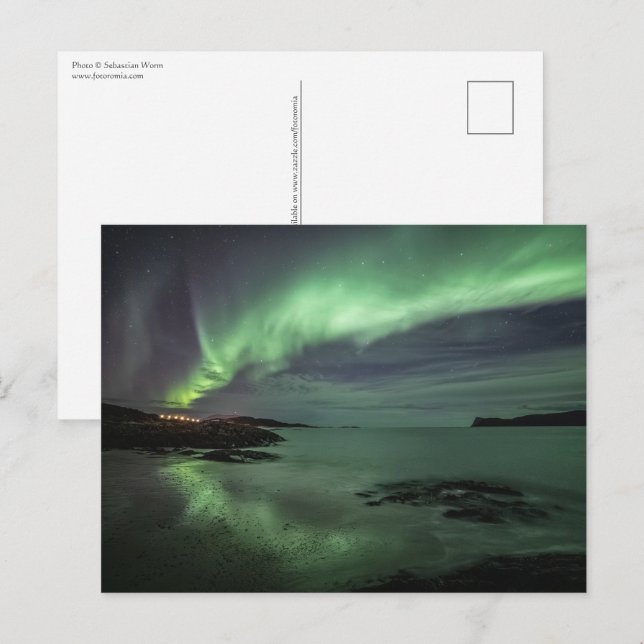 Carte Postale Northern Lights Norvège (Devant / Derrière)