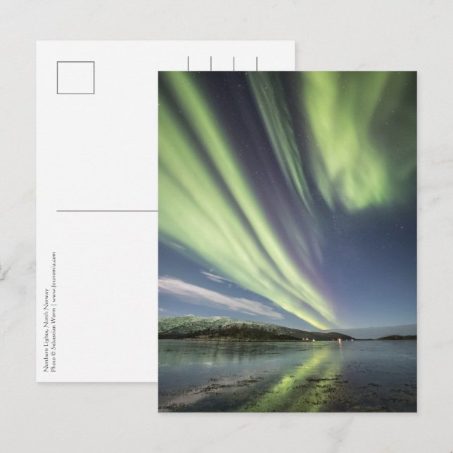 Carte Postale Northern Lights Norvège (Devant / Derrière)