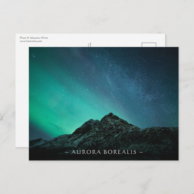 Carte Postale Northern Lights Norvège (Devant / Derrière)