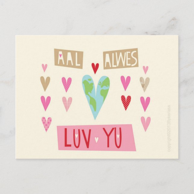 Carte postale Northumbrian LOVE (Devant)