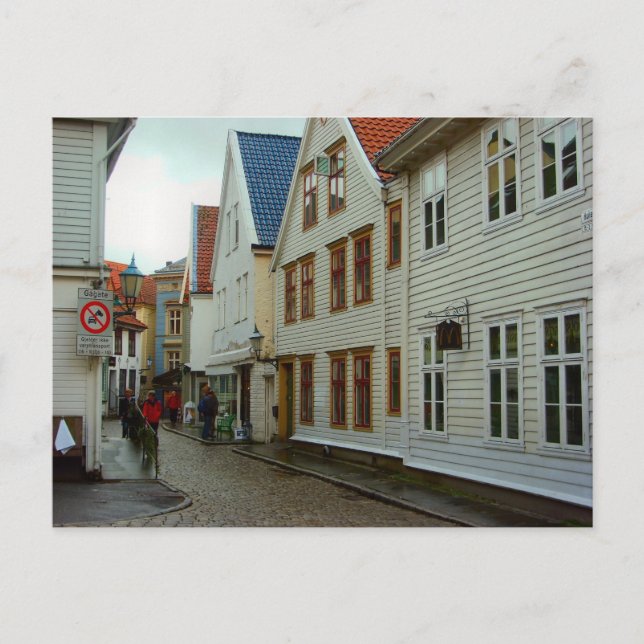 Carte Postale Norvège, Bergen Maisons de bois (Devant)