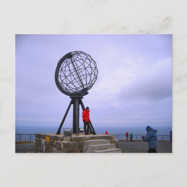Carte Postale Norvège, Cap Nord, symbole du globe (Devant)