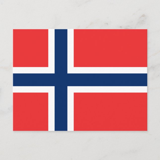 Carte Postale Norvège - Drapeau norvégien (Devant)