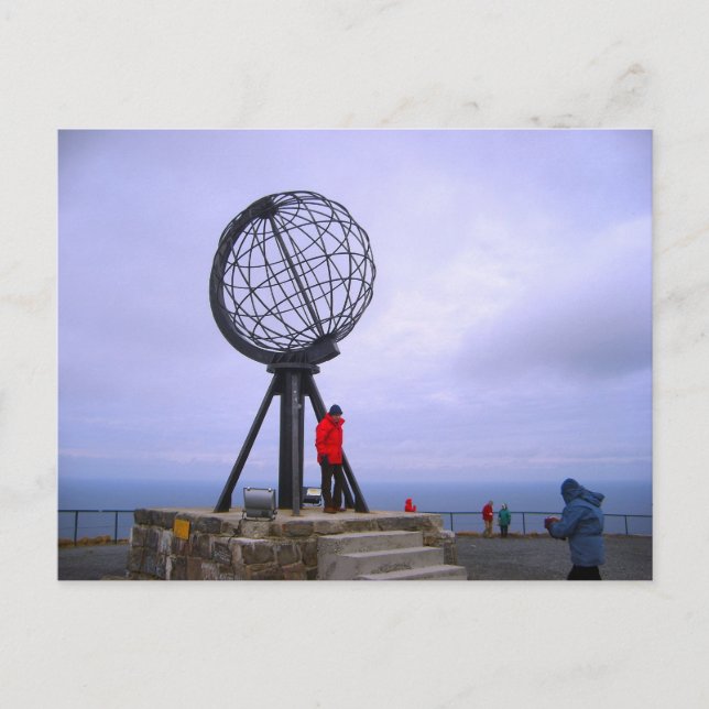 Carte Postale Norvège, Globe at North Cape (Devant)