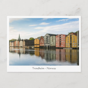 Carte Postale Norvège Maisons Trondheim