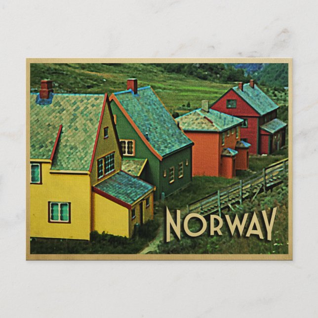 Carte Postale Norvège vintage (Devant)