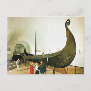 Carte Postale Norvège vintage, Oslo, Gokstad Viking SHip, 1956