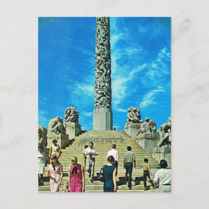 Carte Postale Norvège vintage, Oslo, Parc de Sculpture