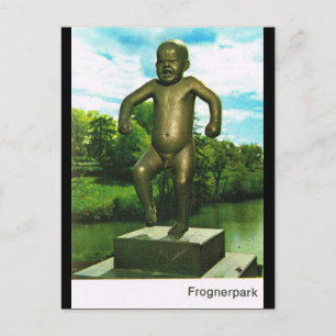 Carte Postale Norvège vintage, Oslo, Parc de Sculpture