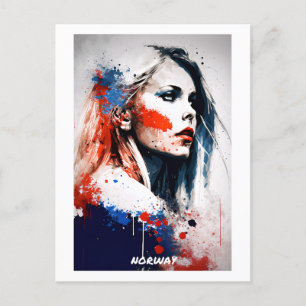 Carte postale norvégienne - Portrait - World of Wo