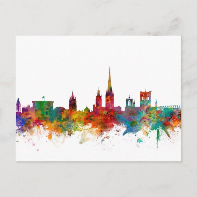 Carte Postale Norwich England Skyline (Devant)