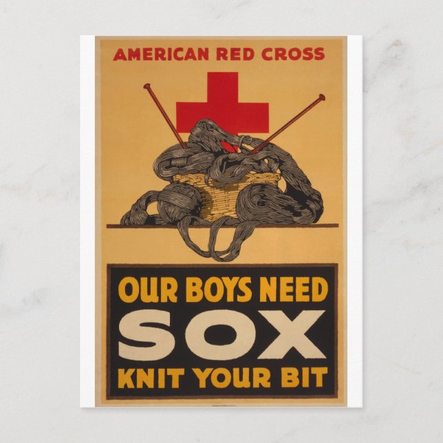 Carte Postale Nos garçons ont besoin de sox Croix Rouge Guerre m (Devant)