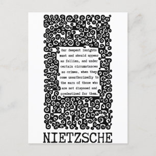 Carte Postale Nos INSIGHTS les plus profonds citation de Nietzsc