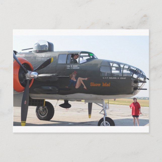 Carte Postale nose art 'show me' (Devant)