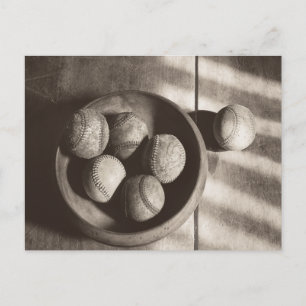 Carte Postale Nostalgie du baseball - Baseballs