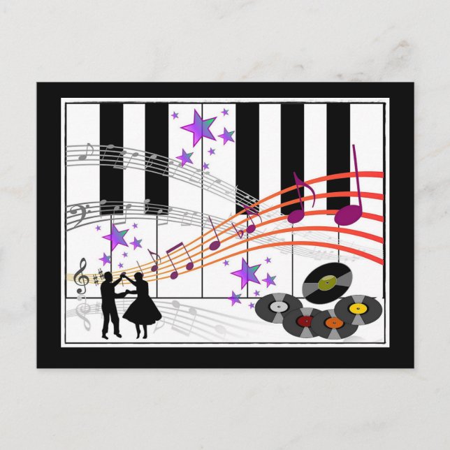 Carte Postale Nostalgie du sock Hop (Devant)