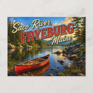 Carte postale nostalgique de Fryeburg dans le Main