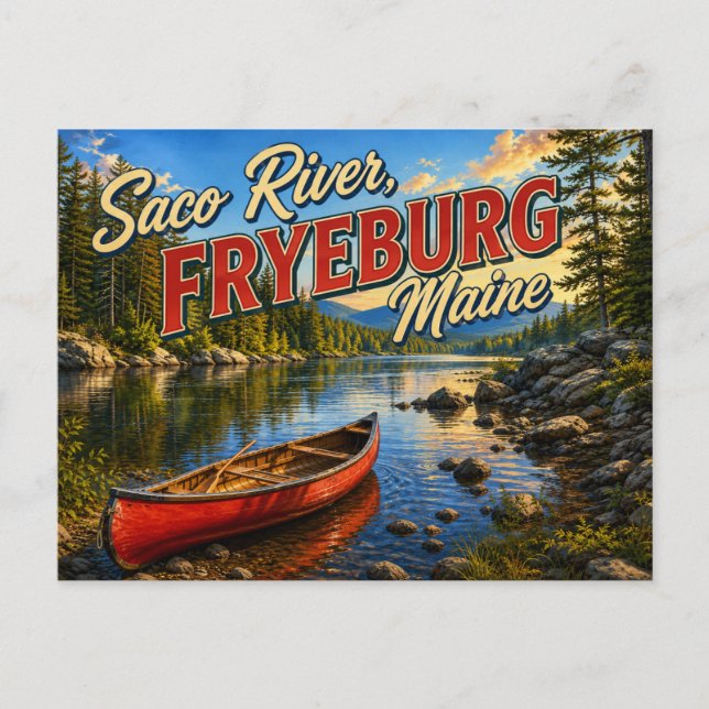 Carte postale nostalgique de Fryeburg dans le Main (Devant)