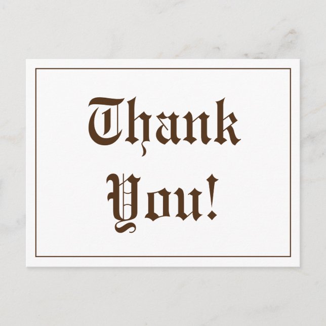 Carte postale nostalgique "Merci !" (Devant)