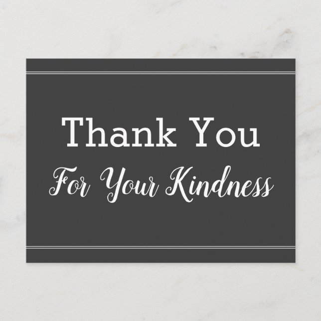 Carte postale nostalgique "Merci pour votre gentil (Devant)