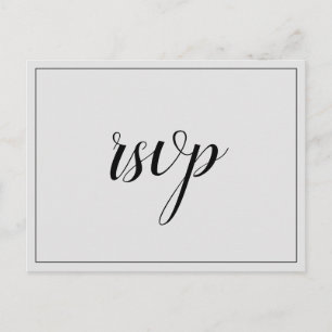 Carte postale nostalgique "rsvp"