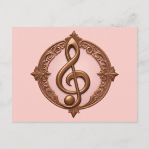 Carte Postale Note de clic de musique