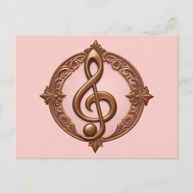 Carte Postale Note de clic de musique (Devant)