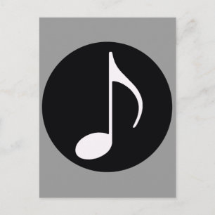Carte Postale note de musique ~ noir