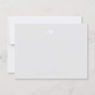 Carte Postale Note monographique en gris clair et blanc