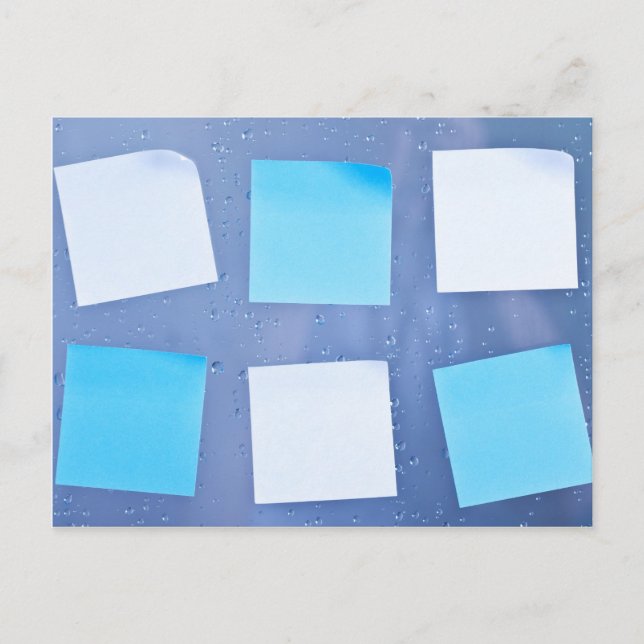 Carte Postale Notes collantes dans la salle de bain (Devant)