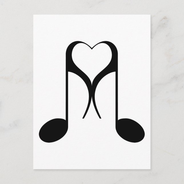 Carte Postale notes d'amour : 8e note : (Devant)