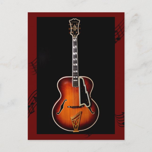 Carte Postale "Notes de guitare" (Devant)