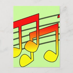 Carte Postale Notes de Musique