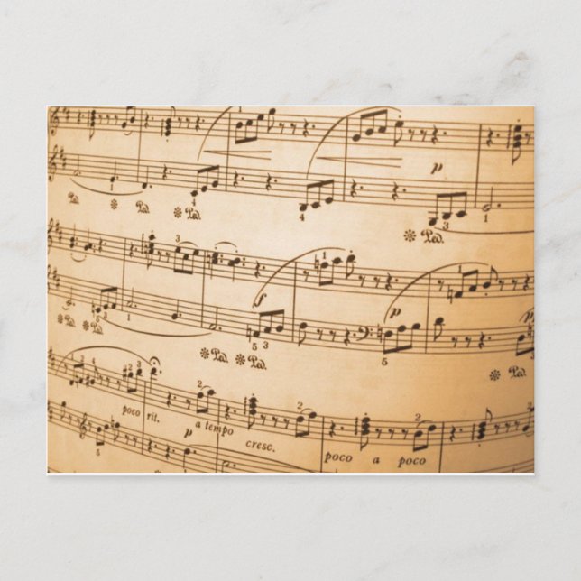 Carte Postale Notes de musique (Devant)