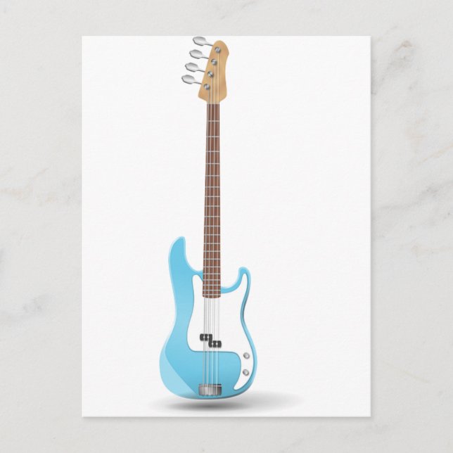 Carte Postale Notes de musique Blue Chevrons Zigzags Motif Desti (Devant)