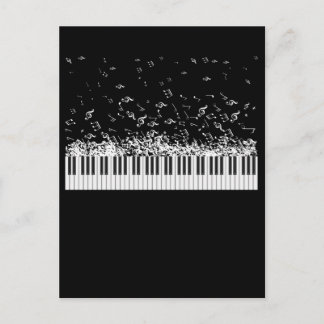 Carte Postale Notes de musique de piano Musicien Instrument Pian