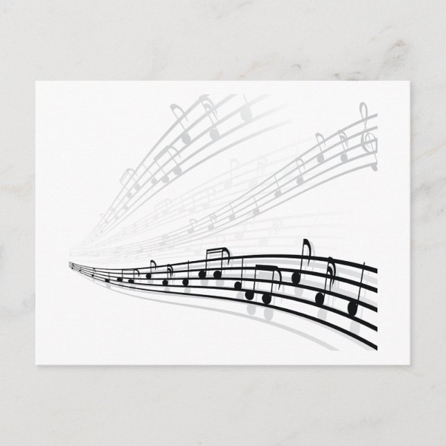 Carte Postale Notes de musique ~ Symboles de notation musicale (Devant)