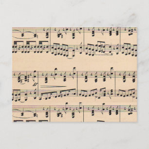 Carte Postale Notes de partition vintage