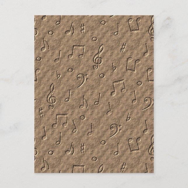 Carte Postale Notes musicales (Devant)