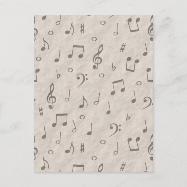 Carte Postale Notes musicales (Devant)